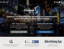 Tablet Screenshot of cameronadvertising.com
